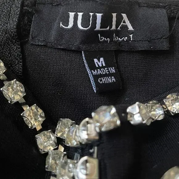 Julia by Love I Rhinestone Bustier Top M | Corset Crop, Padded, Party, Glam Y2K - Picture 4 of 8